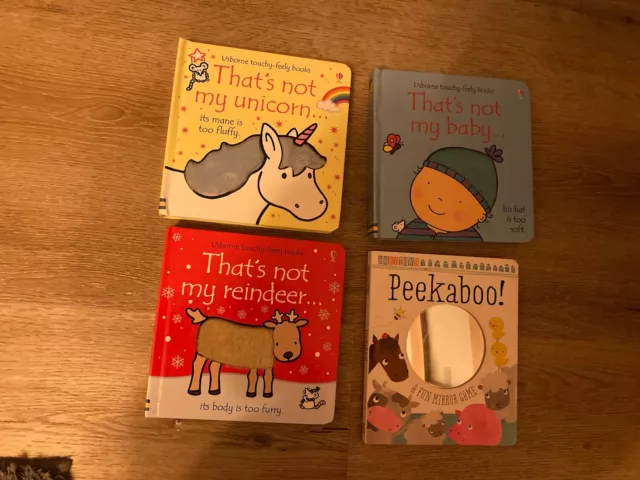 3 That’s Not My Books Bundle Reindeer, Baby, Unicorn Usborne & Peekaboo Book