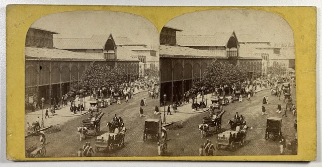 Photo Stéréo Vintage C1865 - Boulevard Des Italiens, Paris, Tirage Original Ancien