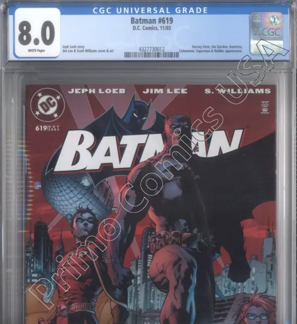 PRIMO:  BATMAN #619 1st Print HUSH 2003 DC comics CGC 8.0 VF