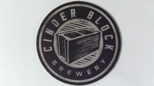 Cinder Block Brewery Beer Coaster, North Kansas City, MO