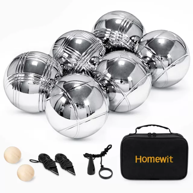 Boule Set 6 Metallkugeln a 720g Boulekugeln Petanque Boccia mit Tragetasche NEU 2