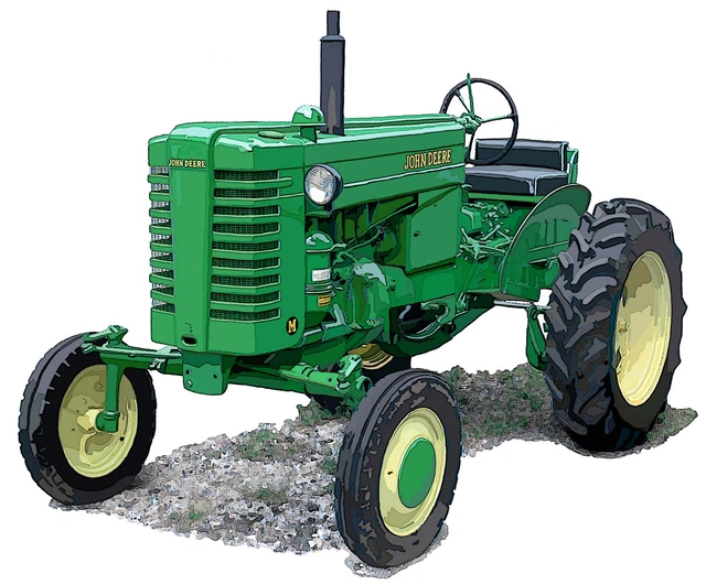 John Deere Model M canvas art print by Richard Browne farm tractor