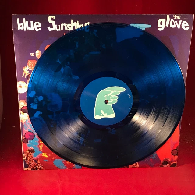 THE GLOVE BLUE Sunshine 1990 USA BLUE Vinyl LP + INNER cure Robert