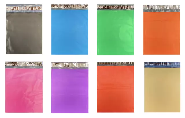 1-1,000 Colored Poly Mailers RED GREEN PINK BLUE BLACK ORANGE YELLOW PURPLE BAGS