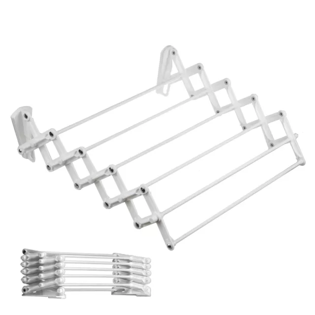 Wall Laundry Clothes Dryer Folding Portable Airer Rack 50-90cm Steel Extendable