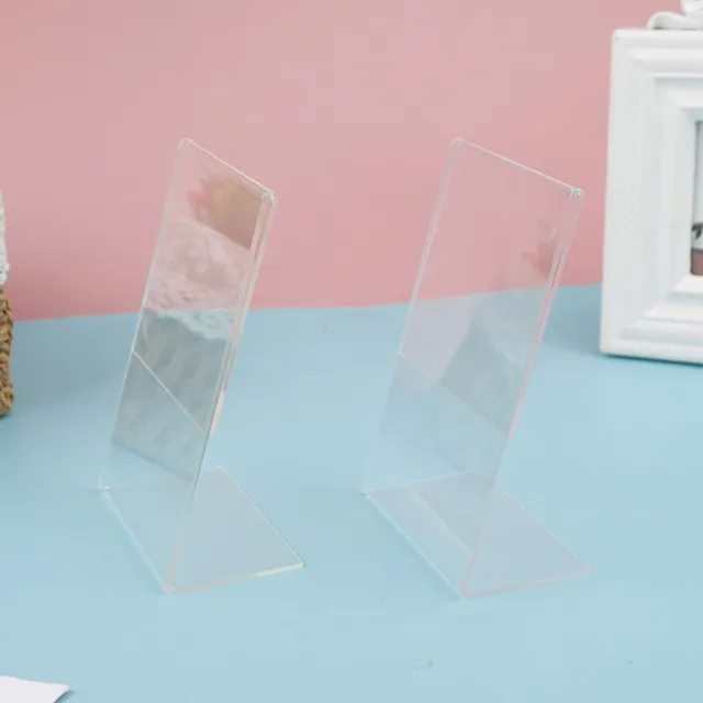 Soporte de exhibición de acrílico transparente A6 estante de escritorio tarjeta de exhibición de alta calidad St Sn
