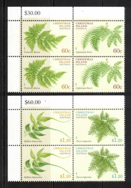 2012 Christmas Island Ferns Stamps Block 4 SG 724/7 MUH