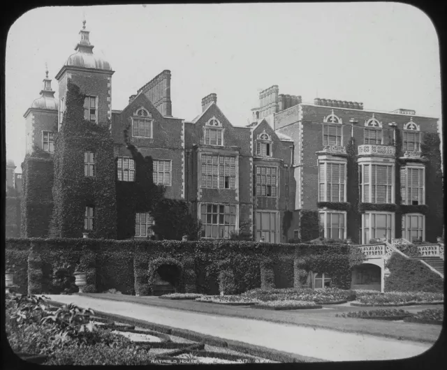 GWW Glas Magic Laterne Rutsche HATFIELD HOUSE AUS SE C1890 VIKTORIANISCHES FOTO