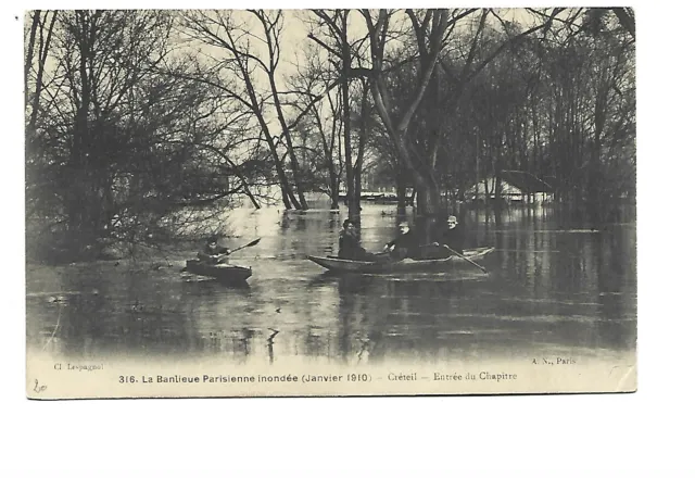 94  Creteil  Entree Du Chapitre  Inondations De 1910