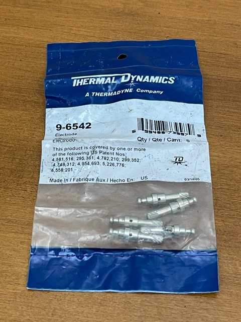 Thermal Dynamics 9-6542 96542 Electrode, Plasma Cutting, 40A 5pcs Genuine