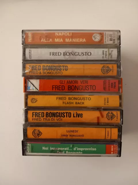 FRED BONGUSTO NUOVE!! anni 70 lotto di 8 musicassette k7 mc originali no lp cd