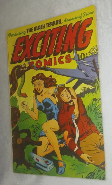 Exciting Comics # 56 G/VG [1947] The Black Terror Alex Schomburg Golden Age.