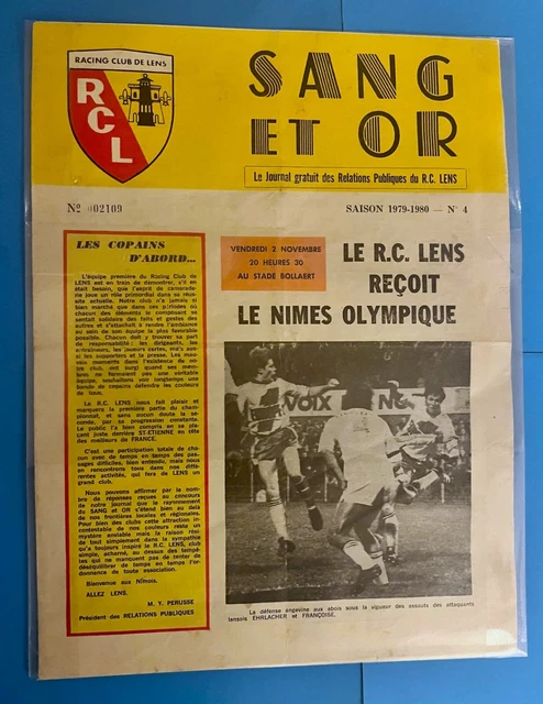 POSTER DÉDICACÉ RC Lens Sang Et Or N°62 D1 2001 Psg