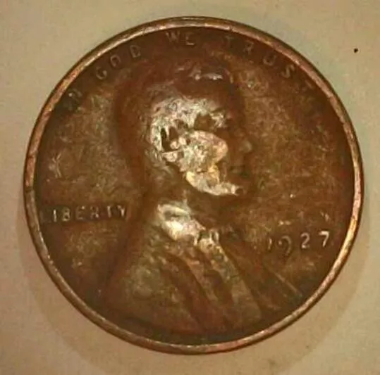 1927 P Copper 1 Cent US Coin Lincoln Wheat Penny Circulated * Added ** Bonus! *