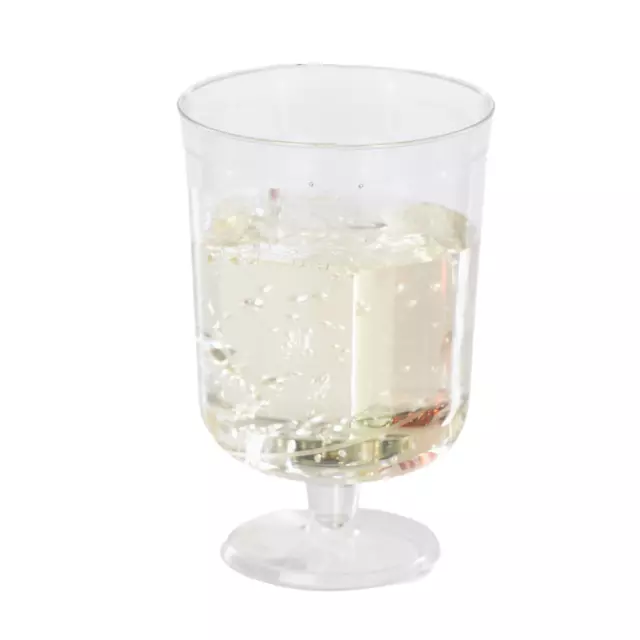 Plastic Wine Glasses. Recyclable. One Piece Construction. 230ml Pack of 96