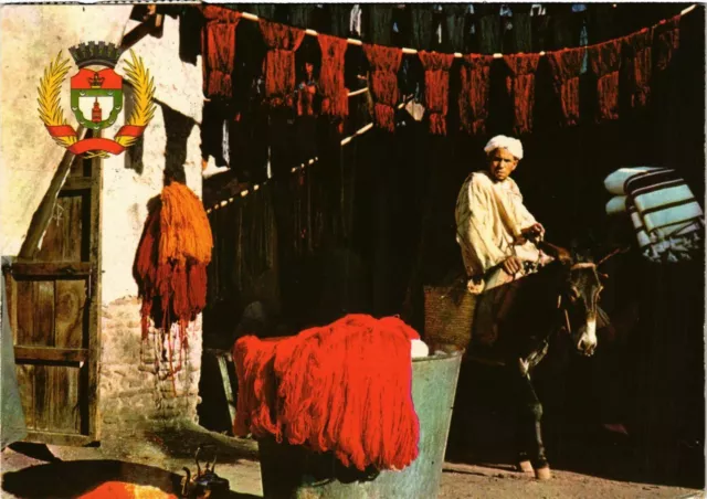CPM Marrakesh- Souk des teinturiers&Armoiries MAROC (880506)