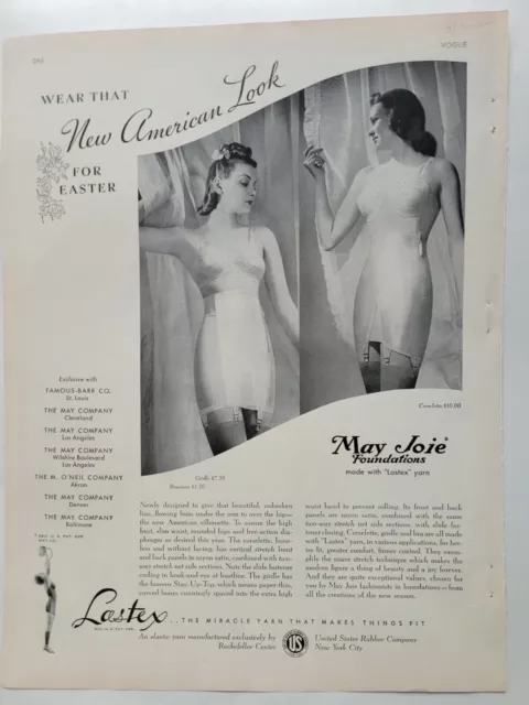 1948 women's Roth Creations 1 piece girdle bra garters figure control  vintage ad