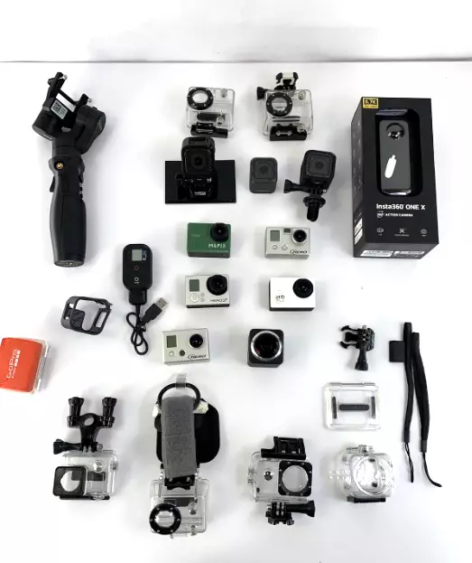 MINI LOTE: GOPRO HERO 4 HERO 5 cámaras de acción + accesorios **¡SIN PROBAR!