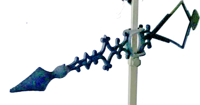 Antique Cast Iron Weather Vane Directional Arrow  - Repar Needs For Tail