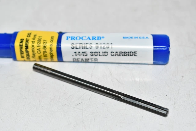 NEW Procarb Series- 01201 .1445'' Solid Carbide Reamer USA