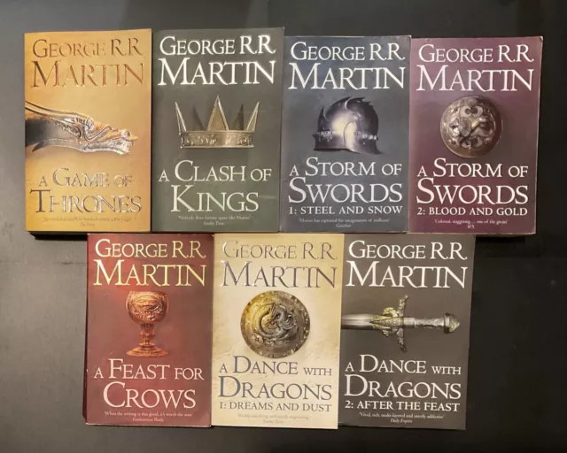 A Game Of Thrones By George R R Martin 7 books complete set A Song Of Ice & Fire