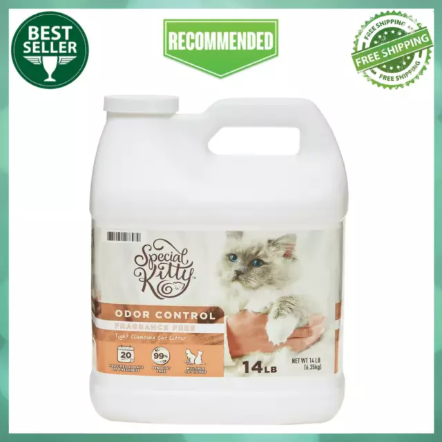 Special Kitty Odor Control Tight Clumping Pet Cat Litter, Fragrance Free, 14 lb