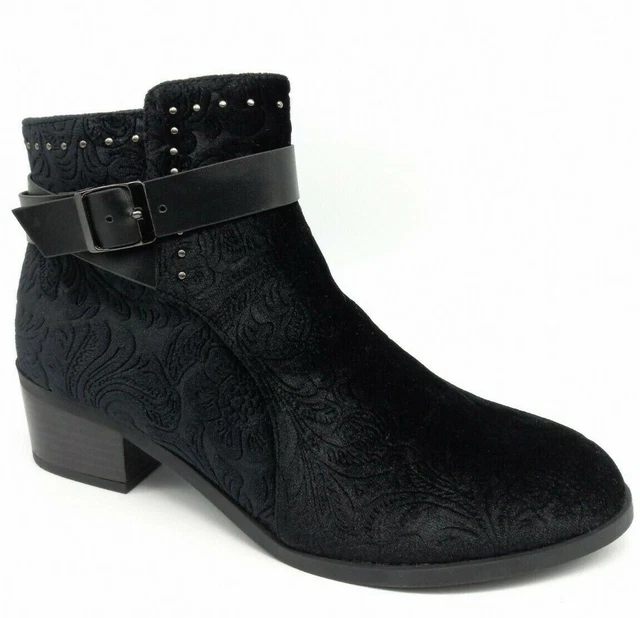 Bottines Botte Chaussure Femme - 36 37 38 39 40 - Montante Noir Boucles Talon
