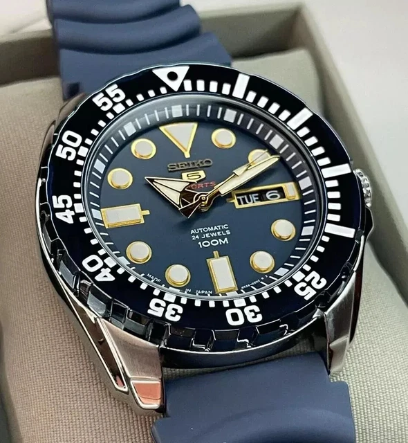 SEIKO 5 SPORTS SRP605K2 Automatic Blue Men s Watch 249.00 PicClick