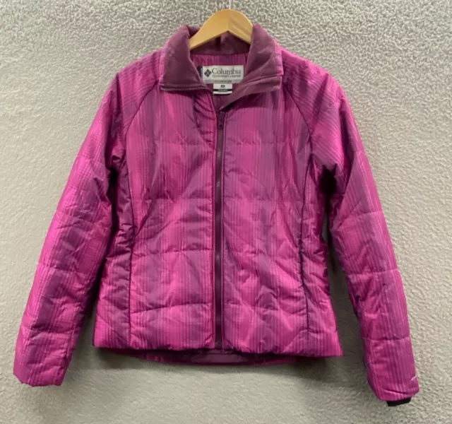 Columbia Jacket Womens Medium Purple Plaid Titanium Insulated Omni Shield Coat