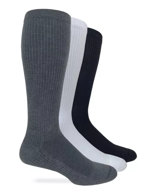 Carolina Ultimate Mens Over The Calf  Seamless Toe Compression Socks 3 Pair Pack