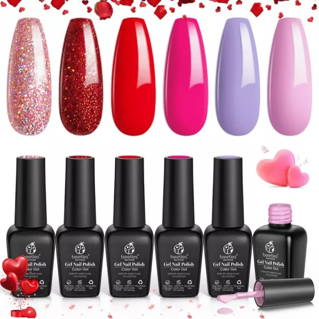 Esmaltes de Gel UV LED soak off Set de 6 7ml cada Color Uñas en Gel UV