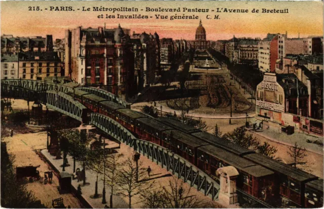 CPA PARIS 15e - Le Métropolitain, Boulevard Pasteur (82037)