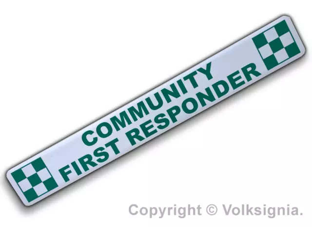 Community First Responder Magnetic Strip - Vehicle Sign - First Responder EMT