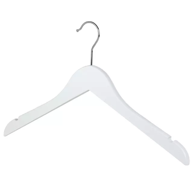 The Hanger Store™ White Wooden Coat Hangers, Clothes Hanger For Tops, Shirts