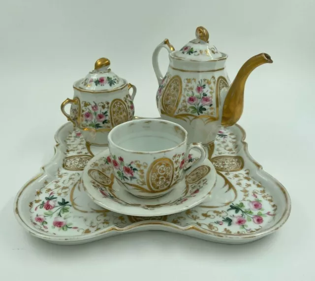 Service Louis Philippe Xix Eme Porcelaine De Paris Egoiste Sucrier Tasse H2556