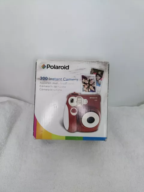 Polaroid 300 Instant Film Camera Red pre-owned With Box