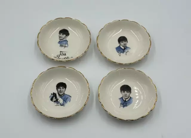 THE BEATLES WASHINGTON POTTERY CANDY DISHES FULL SET 1960s