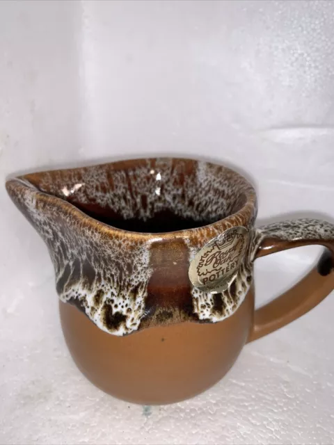 VINTAGE Royal Oak New Zealand Pottery Milk Jug Drip Glaze..