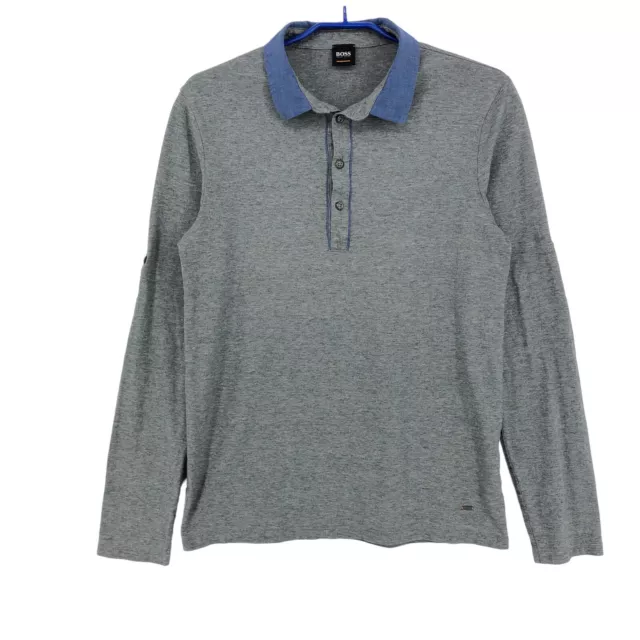 HUGO BOSS Hommes Principe 2 Col Polo Pull HAUT TAILLE S