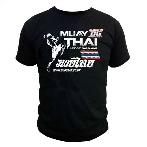 BLACK 'ART' MUAY THAI T-SHIRT TRAINING CASUAL UNISEX(Kids-Adults)(XS-L) Slim fit