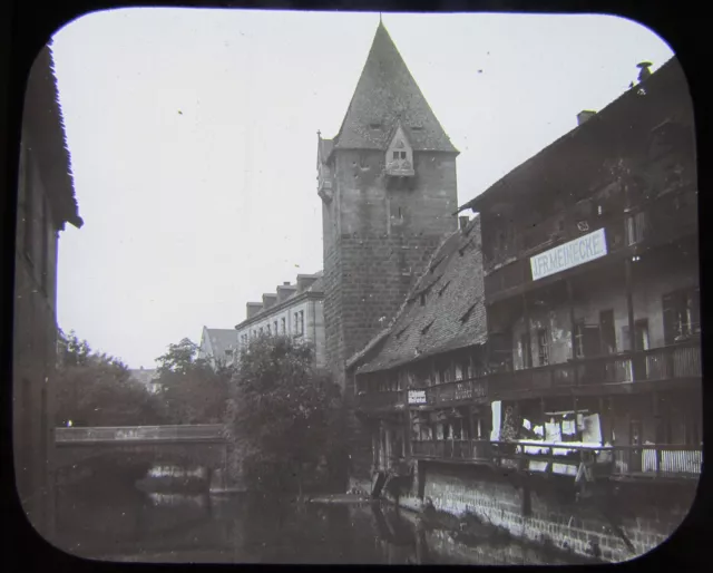 Glass Magic lantern slide NUREMBERG NO1 C1910  BAVARIA GERMANY