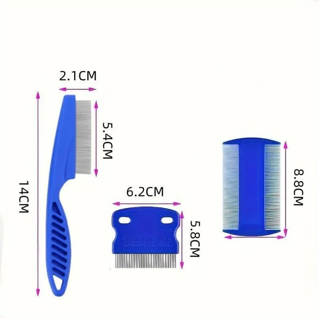 PET COMB, DOG Comb, Flea Comb, Cat Tear Stain Comb, Removing - Blue ...