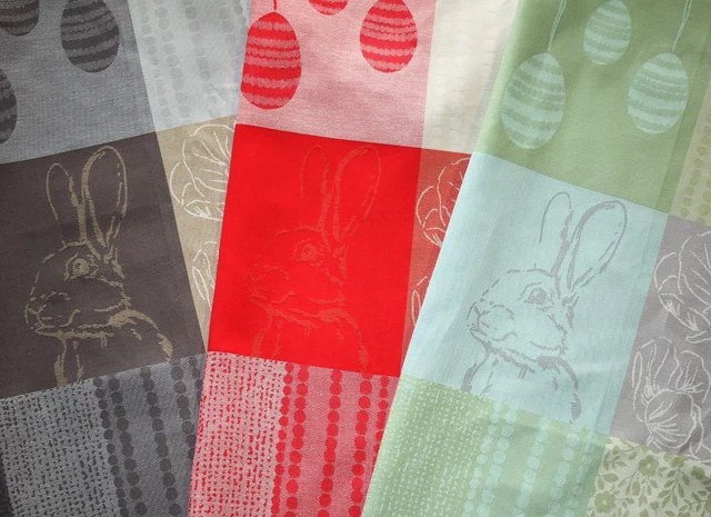 Sander Geschirr-Küchen-Trockentuch Ostern Hase Eier Blumen Baumwolle Frottier 4