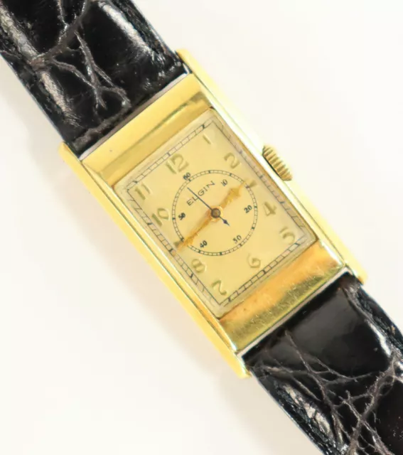 ELGIN 14K Gold-Filled Pre-Owned Vintage Winding Watch 1940's Made in USA Rare