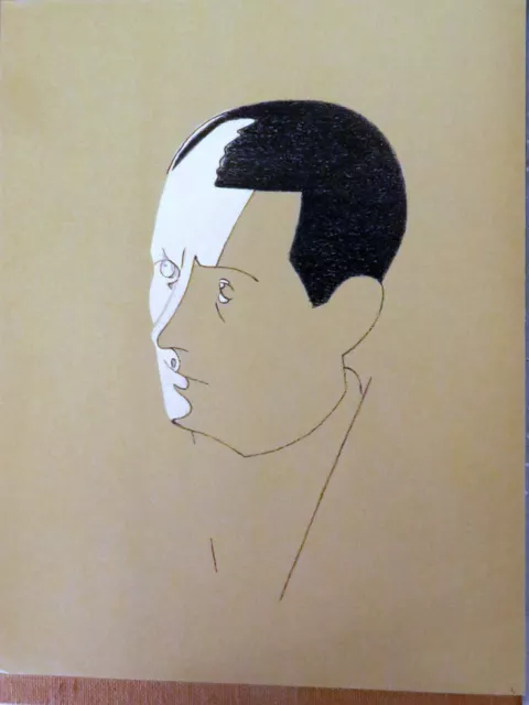 Lithographie  Originale  EDUARDO  ARROYO  Malraux  29 cm  x  37,3 cm