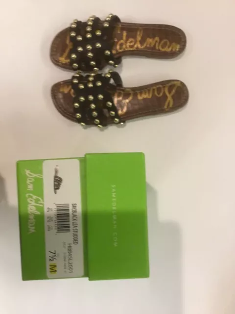sam edelman sandals Bay Black Lea Studded 7.5 NIB