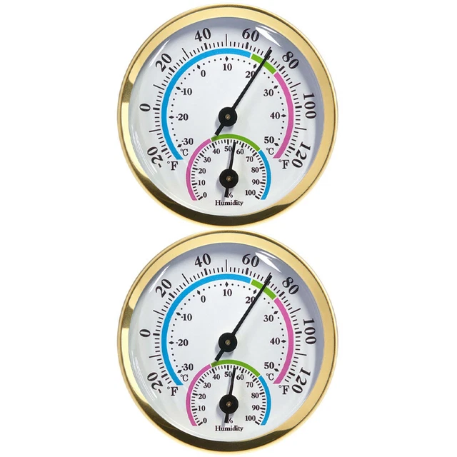 2 piezas termómetro de humedad preciso para interiores barómetro digital medidor de temperatura