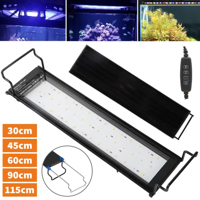 30-130cm LED Aquarium Beleuchtung mit timer Aufsetzleuchte Vollspektrum 7-30W DE