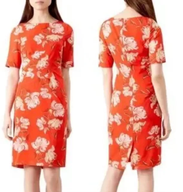HOBBS ANDREA DRESS Size 16 Peach Pink Pleated One Shoulder Special Occasion 25.94 PicClick