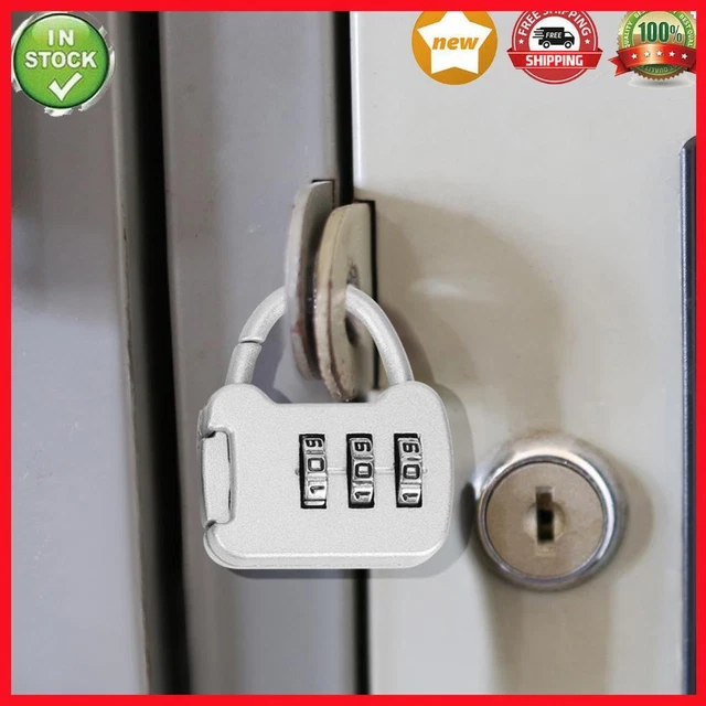 3 Digit Code Lock ZINC 3 DIGIT Code Combination Password Lock Mini Luggage Case Lock ...